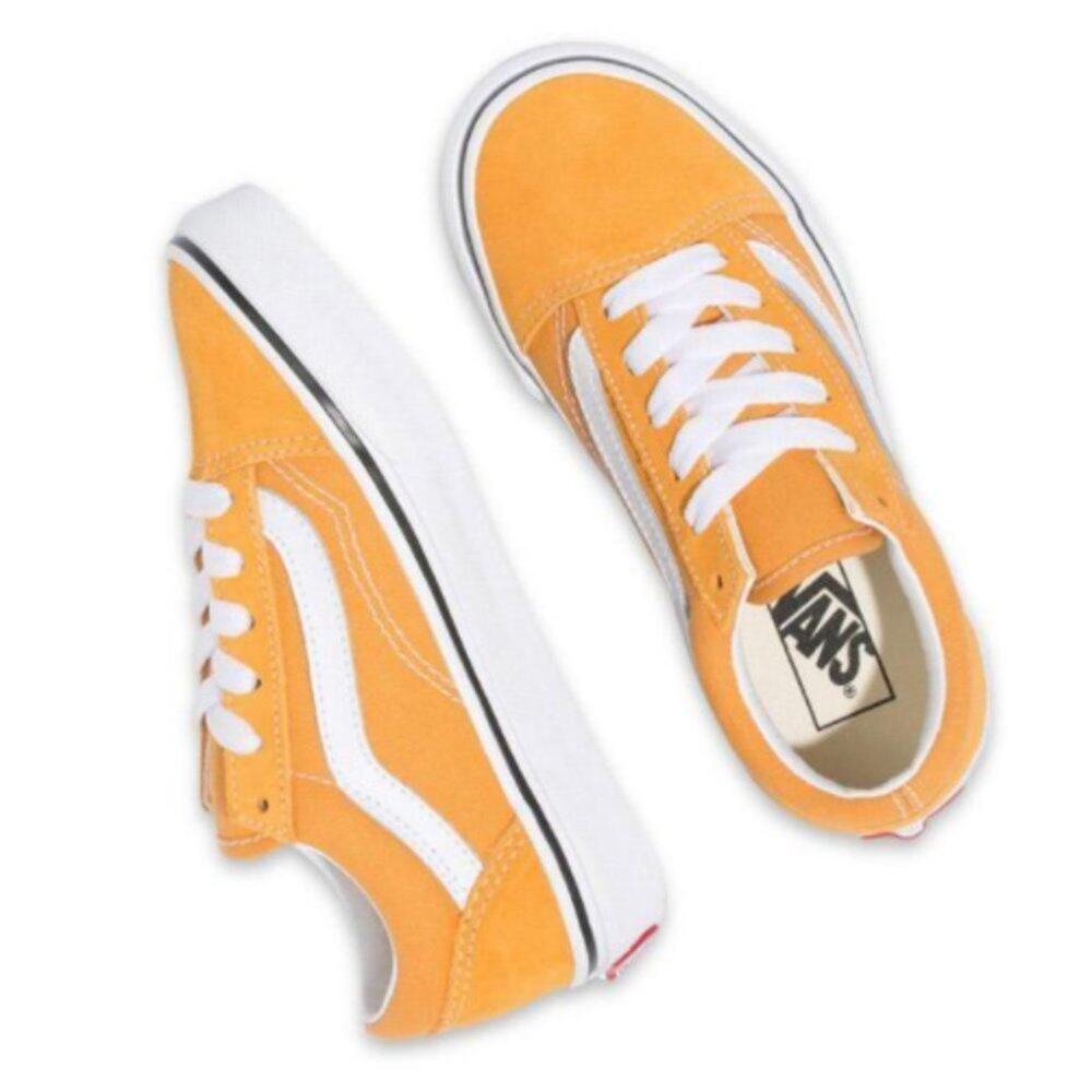 Vans Kids Old Skool Shoe Golden Nugget True White Size 10.5K NEW